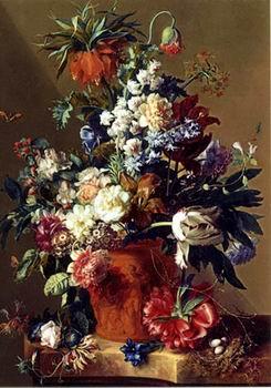  Floral, beautiful classical still life of flowers.054